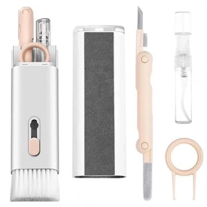 ÇOK SATAN Çok Fonksiyonlu TV Bilgisayar Ekranı Kulaklık Fırçalı Spreyli Elektronik Temizlik Seti