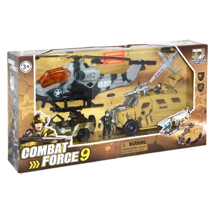 ÇOK SATAN Combat Force Zırhlı Araç ve Helikopterli Büyük Askeri Set