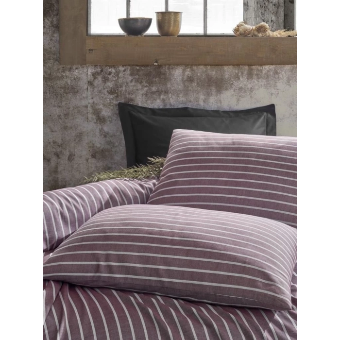 ÇOK SATAN Cotton Box Çift Kişilik Bambu Saten Nevresim Takımı Bordo
