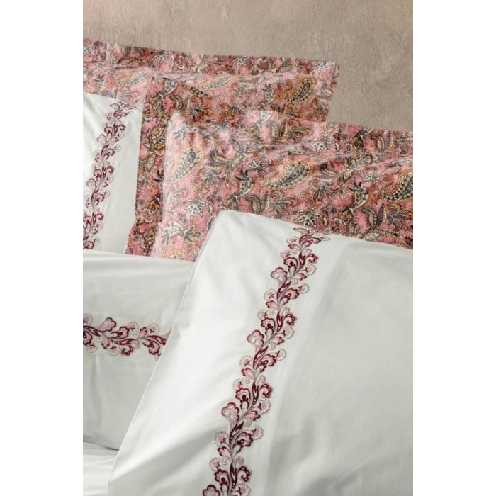 ÇOK SATAN Cotton Box Majestic Seri Çift Kişilik Nevresim Takımı Voyager Pembe