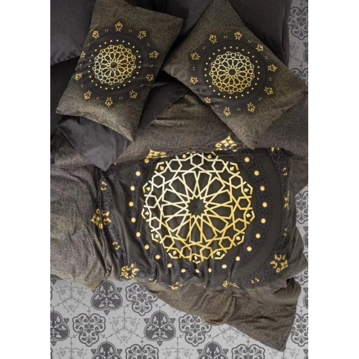 ÇOK SATAN Cotton Box Palace Saten Çift Kişilik Nevresim Takımı Togay Antrasit