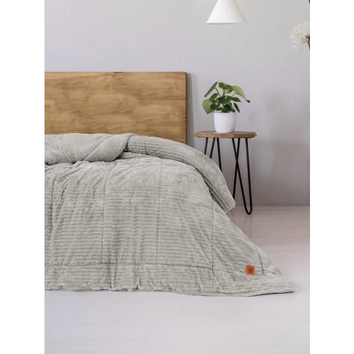ÇOK SATAN Cotton Box Wave Gri Çift Kişilik Yorgan