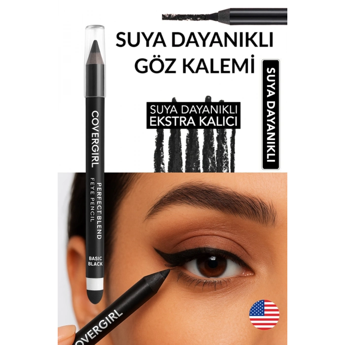 ÇOK SATAN Covergirl Perfect Blend Siyah Eyeliner Kalem Black 100 Suya Dayanıklı Göz Kalemi