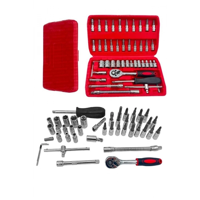 ÇOK SATAN Cr-v Max 1/4 Cırcırlı 46 Parça Lokma Anahtar Takımı Bits Uç Seti Tam Set Germany