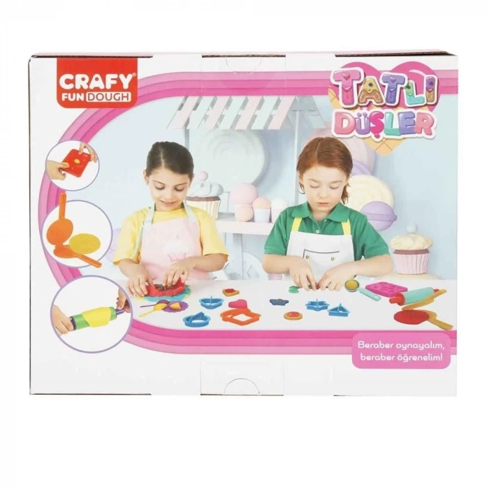 ÇOK SATAN Crafy Tatlı Düşler Oyun Hamuru Seti 200 g 22 Parça