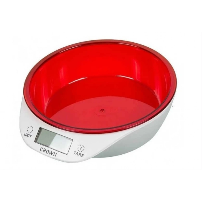 ÇOK SATAN Crown Dijital Lüks Kefeli Mutfak Terazisi 5 Kg Çıkarılabilir Ölçü Kabı Terazi Tartı Gram