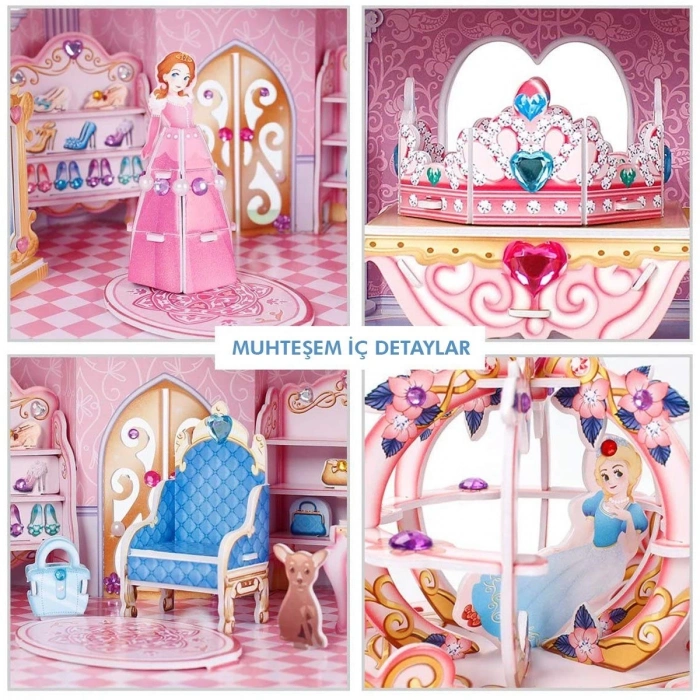 ÇOK SATAN CubicFun Prenses Gizli Bahçe Şatosu 3D Puzzle