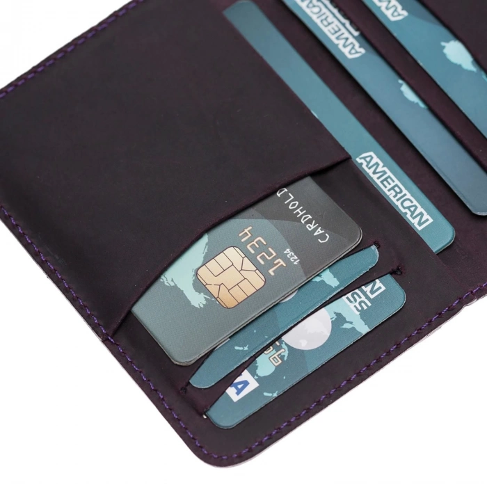 ÇOK SATAN Dalfsen Deri Kartlık G7 Mor