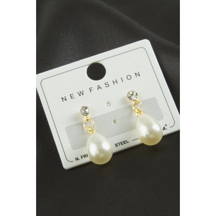 ÇOK SATAN Damla İnci Taşlı Küpe