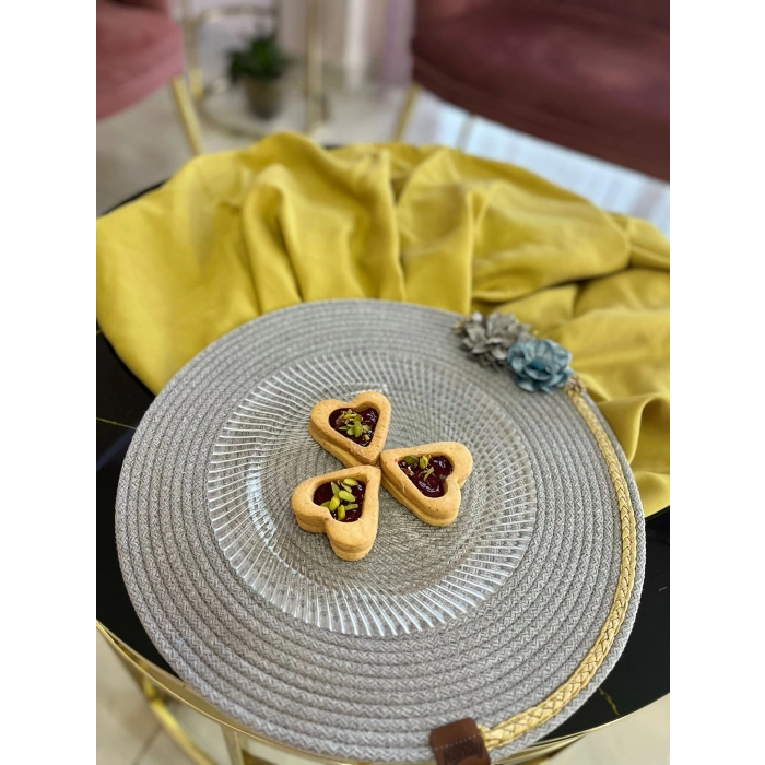 ÇOK SATAN Decohandy 39cm Çiçekli Jüt Örme Supla Amerikan Servis