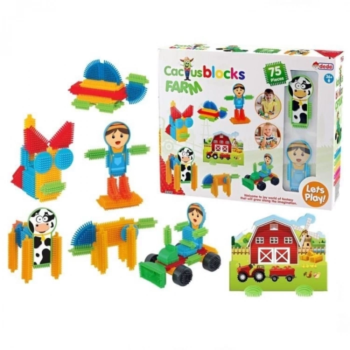 ÇOK SATAN Dede Kaktüs Bloklar Çiftlik 75 Parça