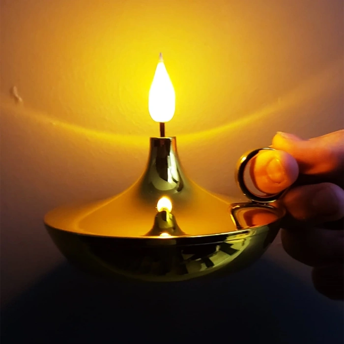 ÇOK SATAN Dekoratif Gold Pilli Mum Lamba