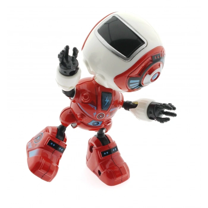 ÇOK SATAN Dekoratif Sesli Işıklı Mini Sevimli Kırmızı Robot