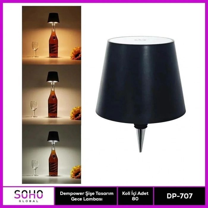 ÇOK SATAN Dempower Şişe Tasarımlı Gece Lambası