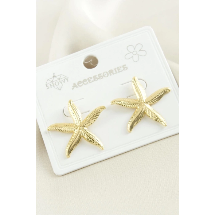 ÇOK SATAN Deniz Yıldızı Metal Küpe