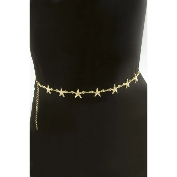 ÇOK SATAN Deniz Yıldızı Metal Zincir Kemer