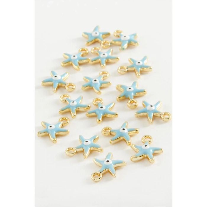 ÇOK SATAN Deniz Yıldızı Tek Kulplu Mineli Bileklik ve Kolye Ucu Aparatı 1 Adet