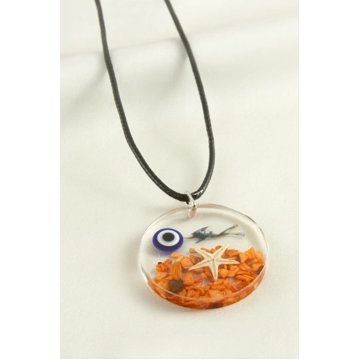 ÇOK SATAN Deniz Yıldızı Yuvarlak Epoksi Kolye