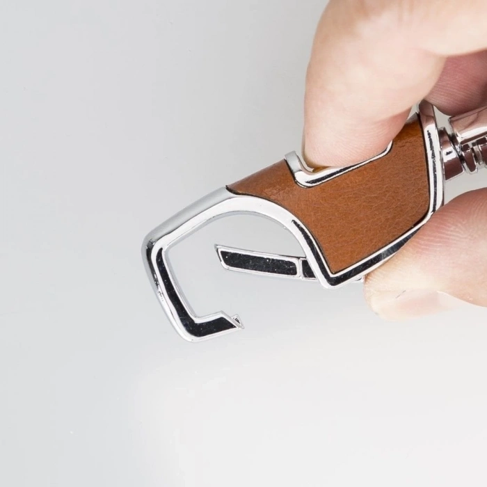 ÇOK SATAN Deri Anahtarlık BKR12 RST2 Taba