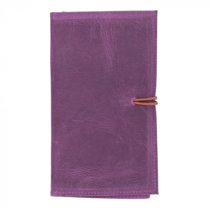 ÇOK SATAN Deri Kablo Aksesuar Taşıma Çantası Antik Mor