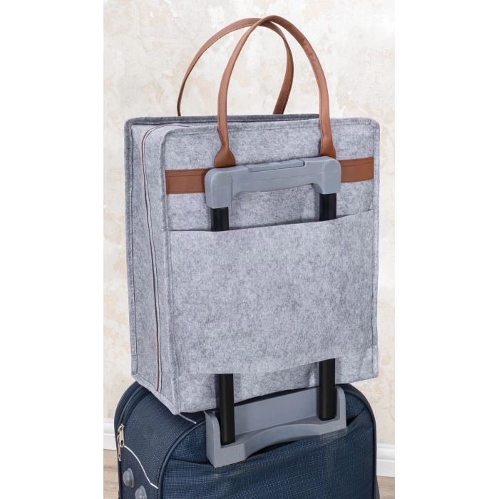 ÇOK SATAN Deri Kulplu Ayakkabı Seyahat Çantası 04263