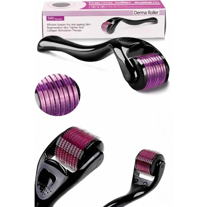 ÇOK SATAN Derma Roller Titanyum Uçlu 540 İğneli 1 Mm Saç Sakal Çıkarma Ve Cilt Bakım Masaj Aleti