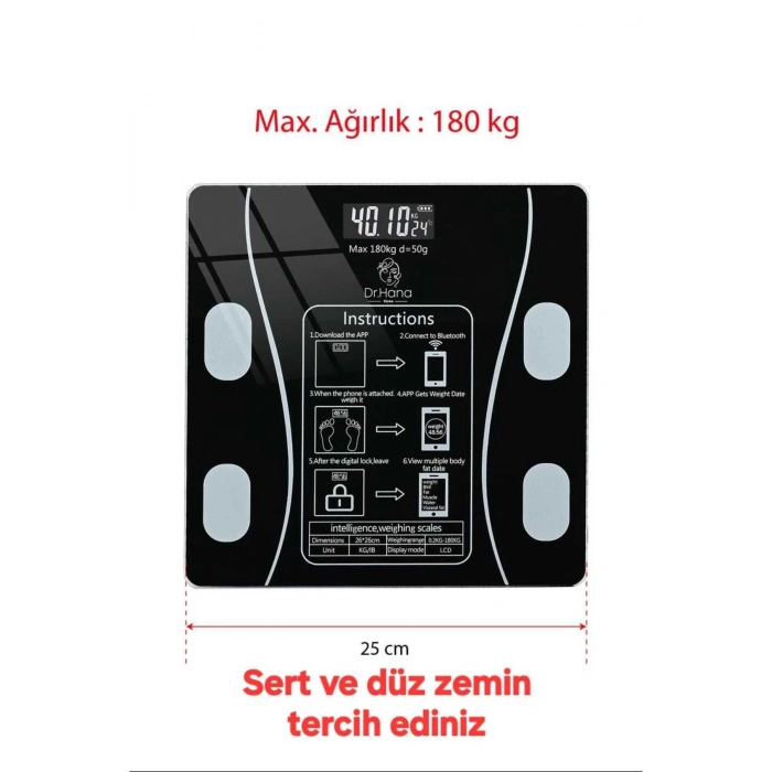 ÇOK SATAN Dijital Baskül Yağ Su Kas Vücut Kitle Endeksi Kilo Ölçer Tartı