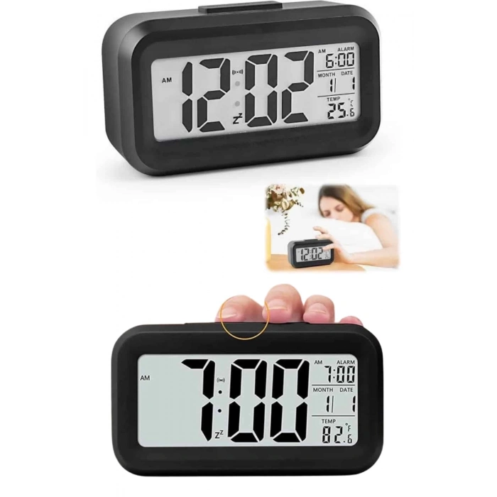 ÇOK SATAN Dijital Masa Saati Termometre Takvim Led Ekran Pilli Ev Ofis Masası