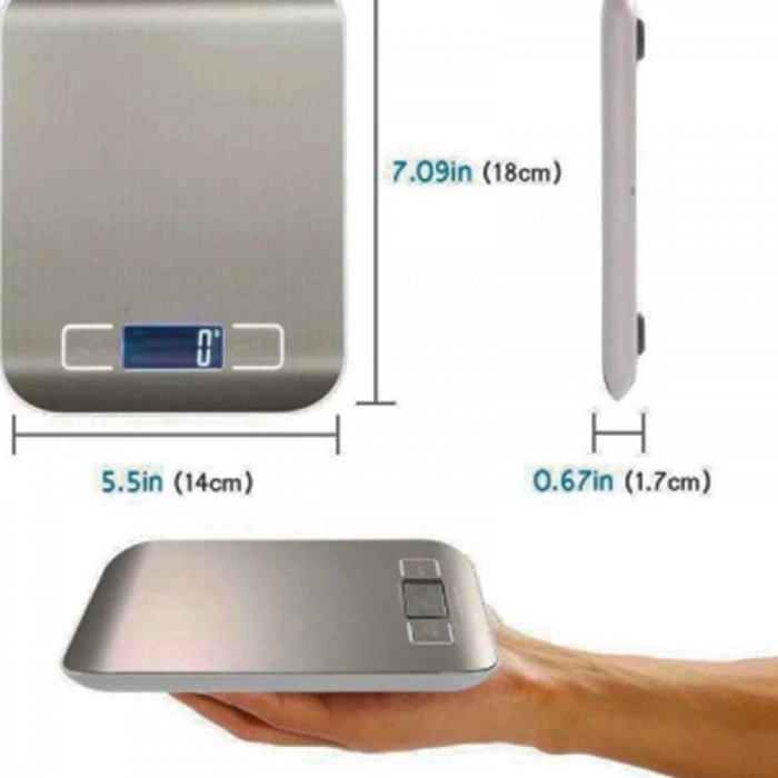 ÇOK SATAN Dijital Mutfak Terazisi Paslanmaz Çelik Elektronik Lcd Ağırlık 5 Kg Ölçeklii Pişirme Ölçü Aleti