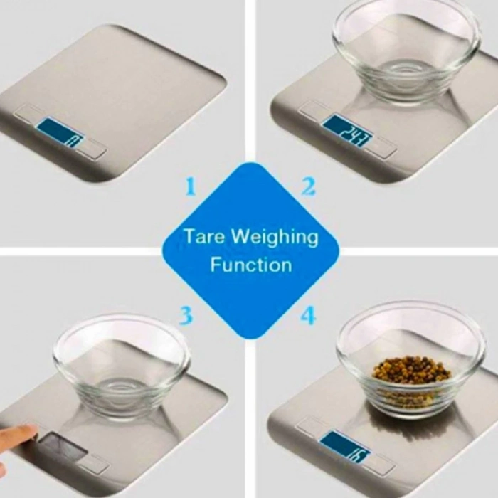 ÇOK SATAN Dijital Mutfak Terazisi Paslanmaz Çelik Elektronik Lcd Ağırlık 5 Kg Ölçeklii Pişirme Ölçü Aleti