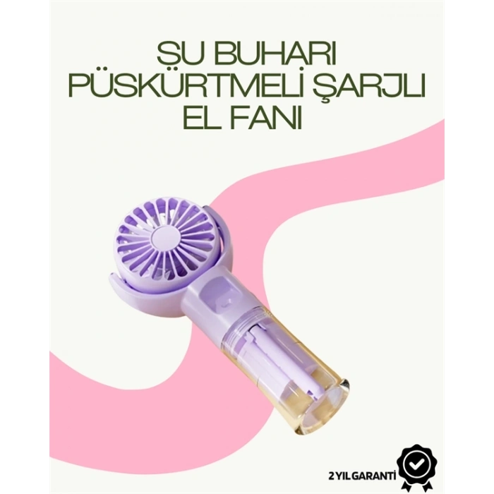 ÇOK SATAN Dönen Su Sisli El Fanı – 4 Kademeli Rüzgar, Şeffaf Su Haznesi, Sessiz Çalışma