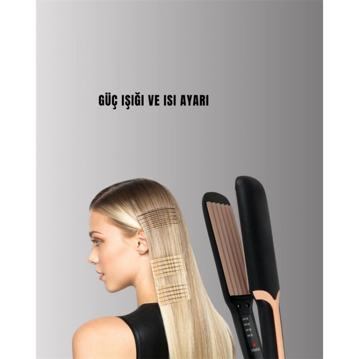 ÇOK SATAN DP-134 Saç Tost Makinesi 220°C Isı Ayarlı, 360° Dönebilen Kablo