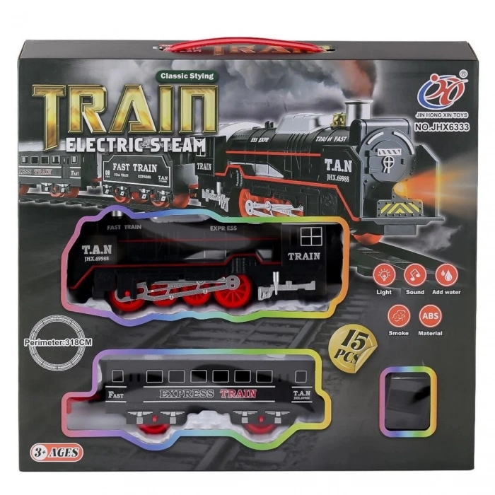 ÇOK SATAN Dumanlı Sesli Işıklı Tren 15 Parça