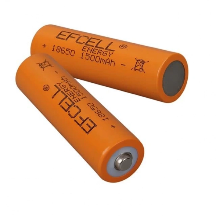 ÇOK SATAN Efcell 3.7 Volt 1500 Mah Şarj Edilebilir Li-ion 18650 Başlıklı Pil
