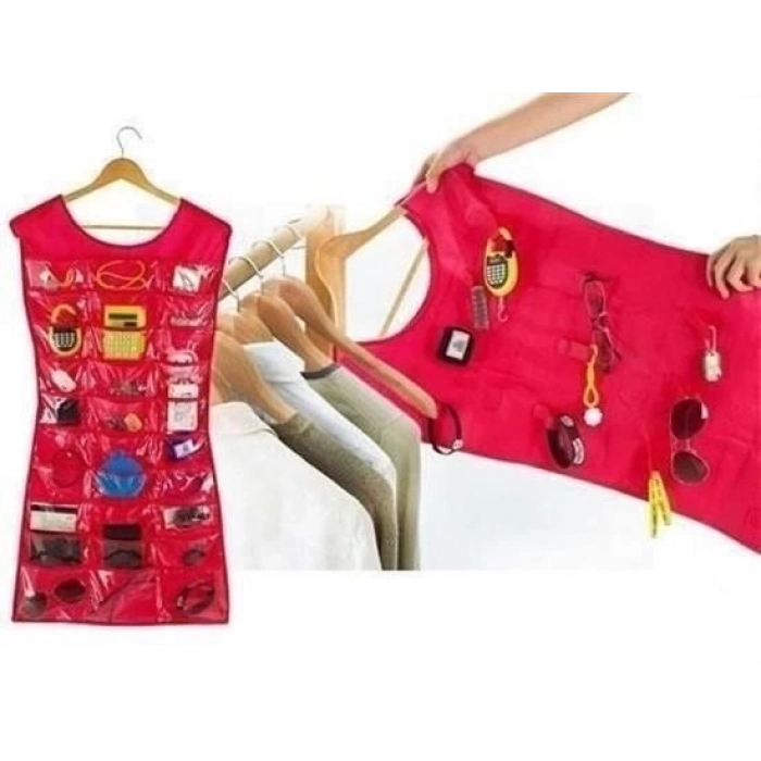 ÇOK SATAN Elbise Şeklinde Takı Organizeri - Pembe