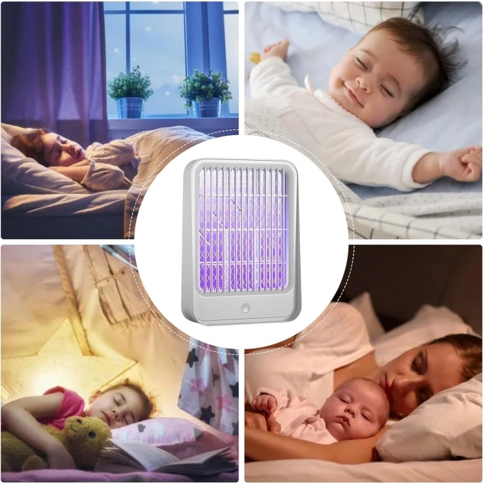 ÇOK SATAN Elektrikli Sinek Kovucu Usb Şarjlı Sessiz Ve Etkili Led Işıklı Kapan