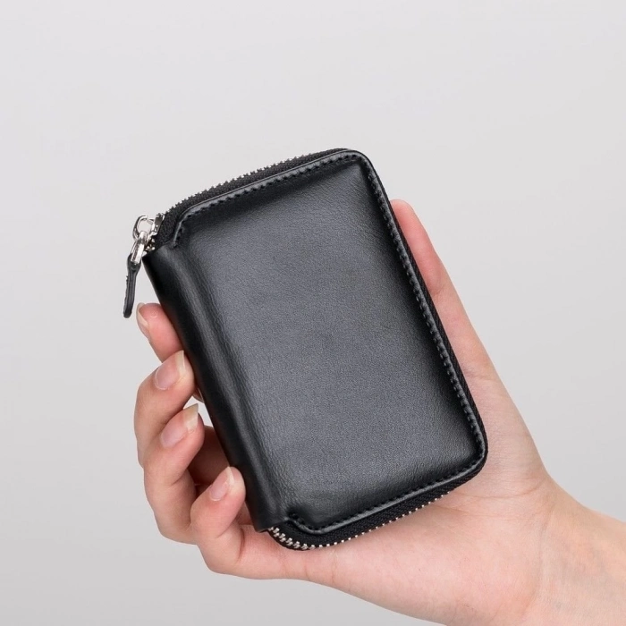 ÇOK SATAN Elvis Deri Erkek Cüzdan RST1 Siyah