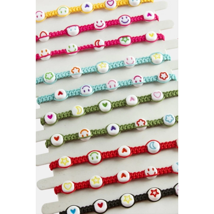 ÇOK SATAN Emoji Makrome Örgülü Bileklik