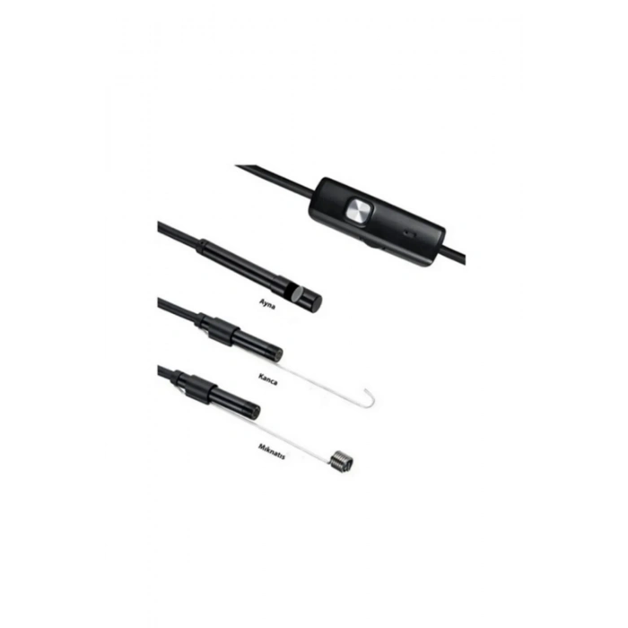 ÇOK SATAN Endoskop Yılan Video Kamera Led’li 10 Metre 7 Mm Sert Kablo