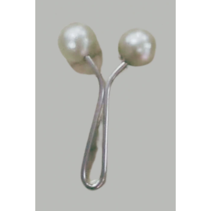 ÇOK SATAN Eşarp Klipsi Top Model Düz Beyaz 1 Adet