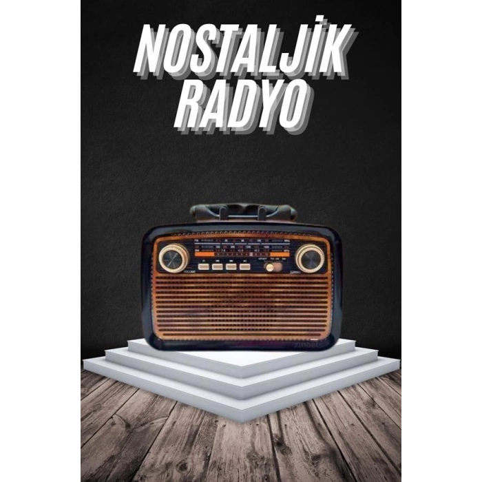 ÇOK SATAN Eskitme Nostalji Tasarımlı Bluetoothlu Nostalji Radyo Ahşap Nostaljik Görünümlü
