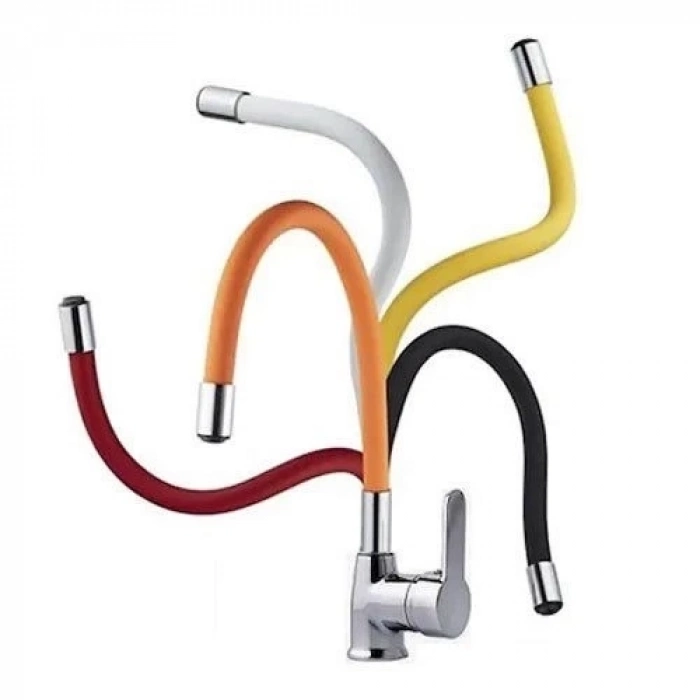 ÇOK SATAN Esnek Kıvrılabilir Renkli Silikon Oynar Başlıklı Musluk Bataryası Başlığı Kubar