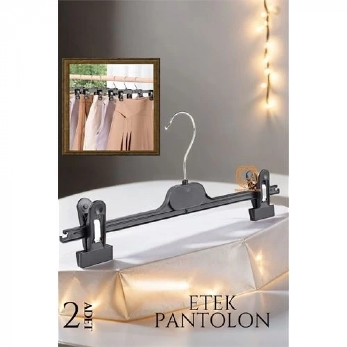 ÇOK SATAN Etek Pantolon Eşarp Kıskaçlı Askı 2 Lİ SET