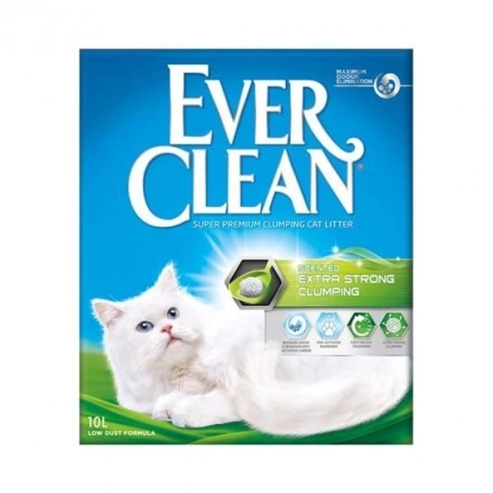ÇOK SATAN Ever Clean Extra Strong Kokulu Topaklanan Kedi Kumu 10 Lt
