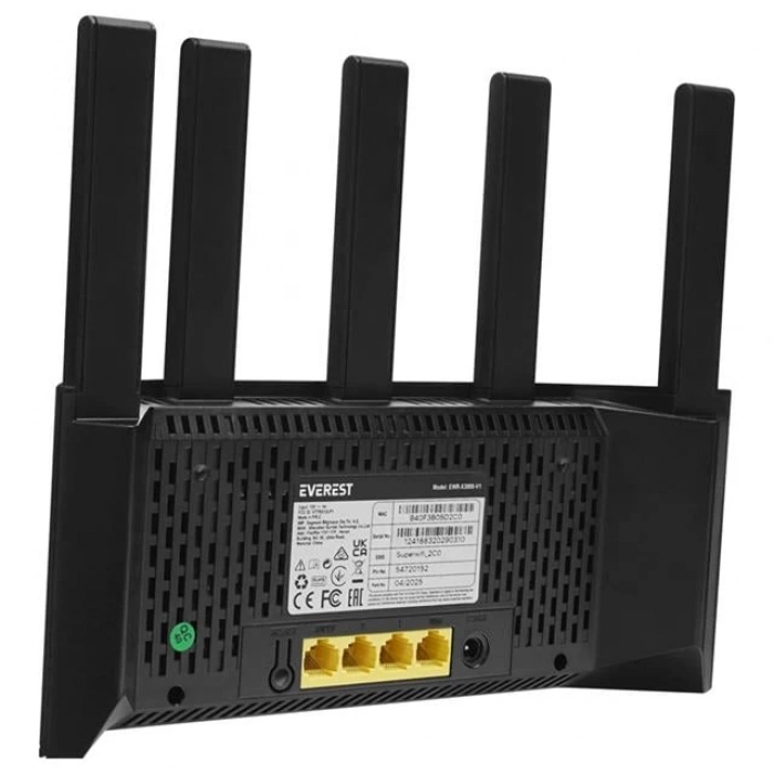 ÇOK SATAN Everest Ewr-x3000mbps-v1 X3000mbps Dualband 5*6dbi 1 Wan Port + 3 Lan Port Wi-fi 6 Wisp+ap+repeater Destekli Kablosuz Wifi Router