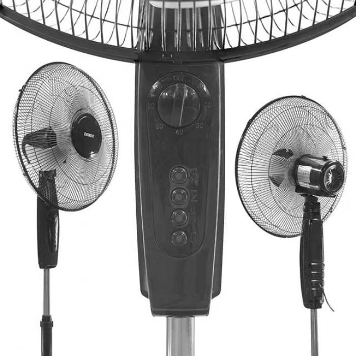 ÇOK SATAN Everest Fan11 Cool Air 16 45 Watt 5 Pervaneli 3 Kademe 1200rpm Zaman Ayarlı Vantilatör Siyah