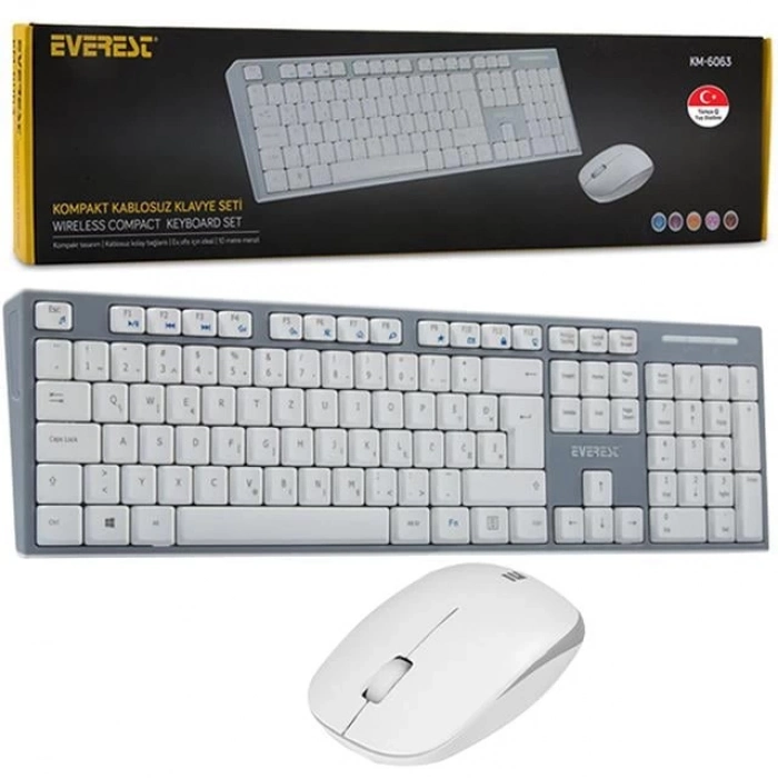 ÇOK SATAN Everest Km-6063 Q Multimedya Kablosuz Klavye - Mouse Set
