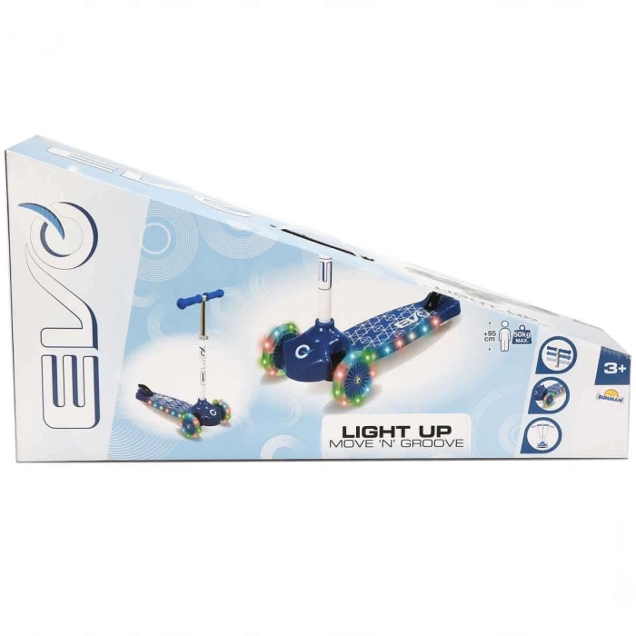 ÇOK SATAN Evo Işıklı Move N Groove Mavi Üç Tekerlekli Scooter