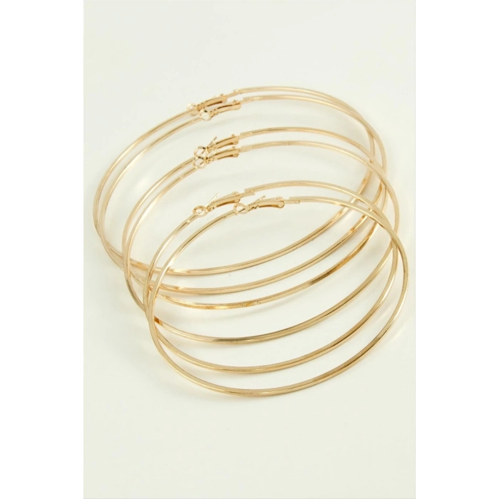 ÇOK SATAN Ezme Metal Halka Küpe 6 Adet