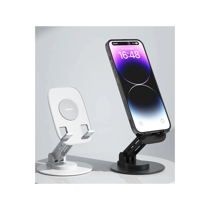 ÇOK SATAN F17s  Masaüstü Telefon Tutucu Döner Tabanı Alüminyum Paslanmaz Çelik Katlanabilir